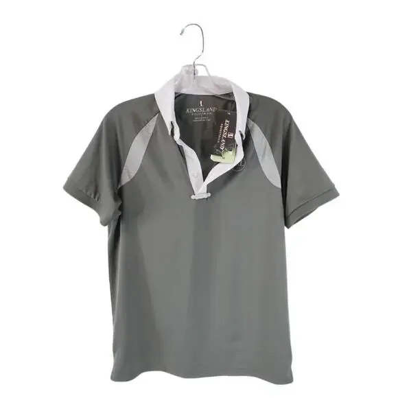 Kingsland Equestrian Short Sleeve Show Shirt Men’s Small Olive/White NWT